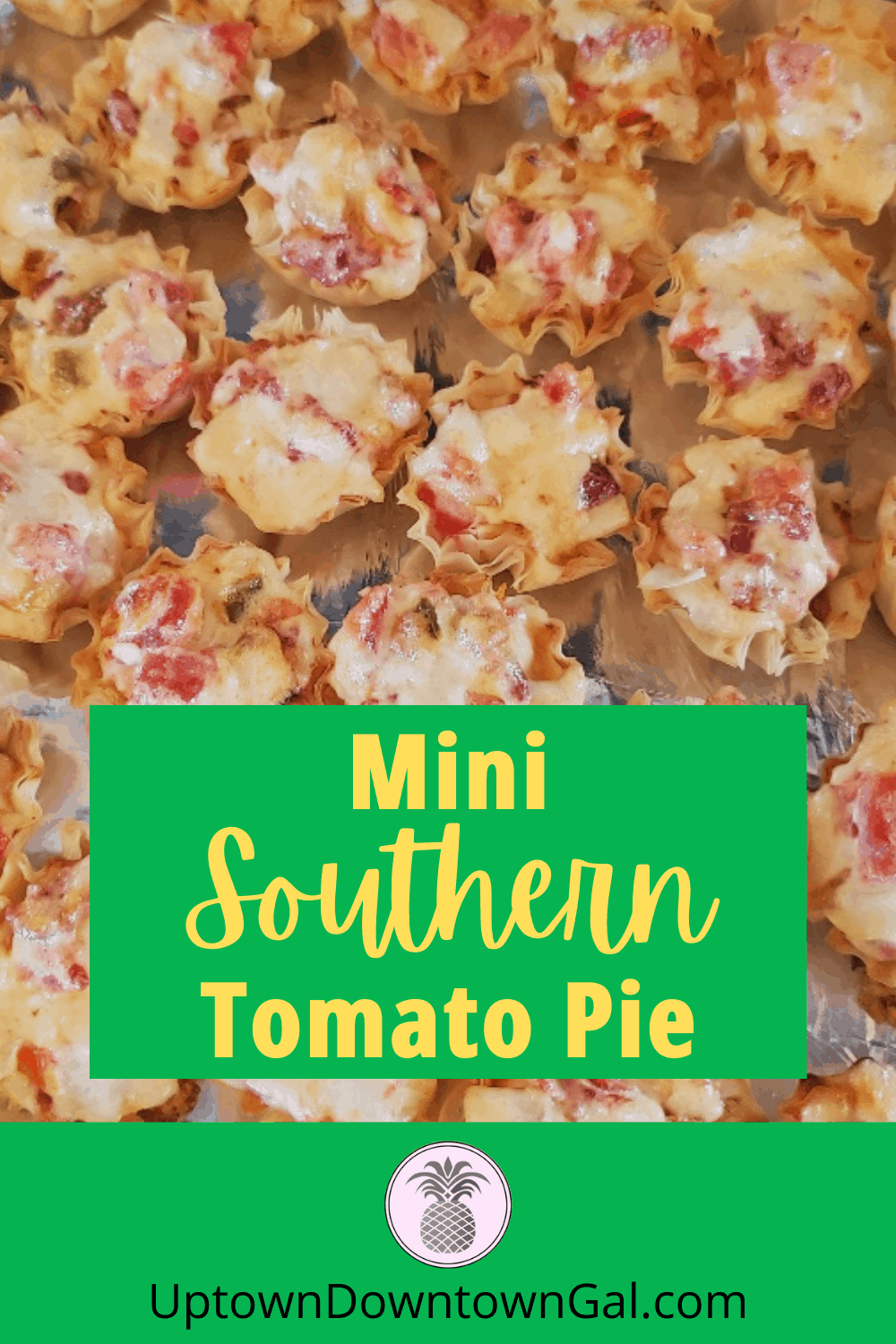 Mini Southern Tomato Pie Appetizer